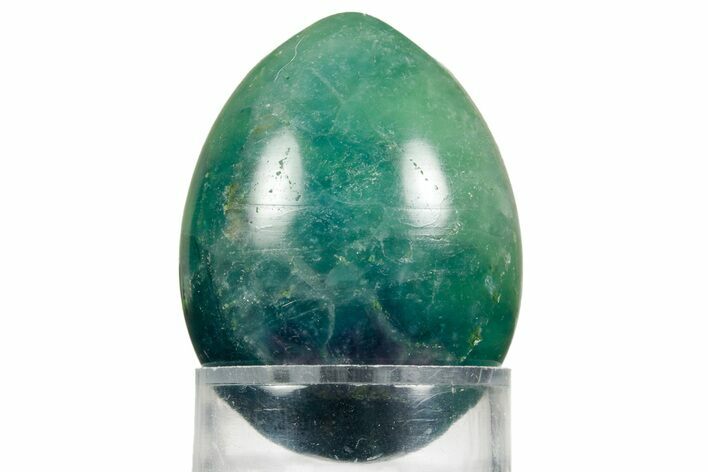 Polished Purple and Green Fluorite Egg - Fluorescent! #362782